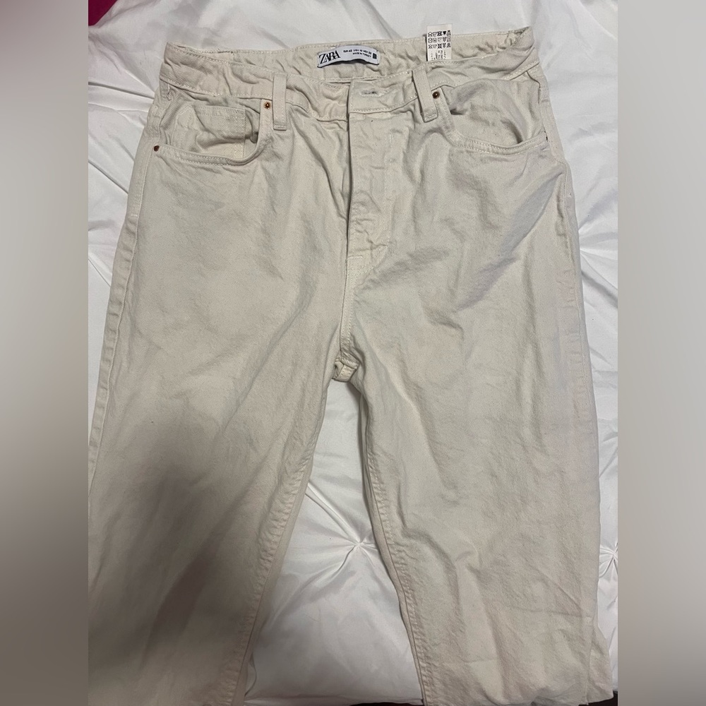 Zara white jeans